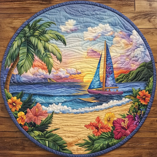 Tropical Sail CW2904046CL Quilted Round Mat