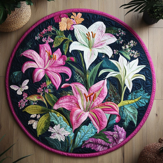Stunning Lily XR1209023CL Quilted Round Mat