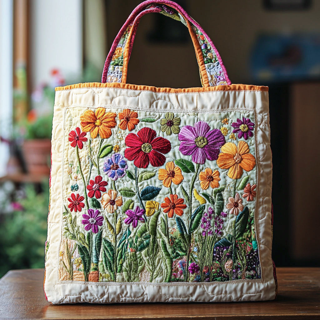 Blooming Garden CW1301003CL Quilted Tote Bag