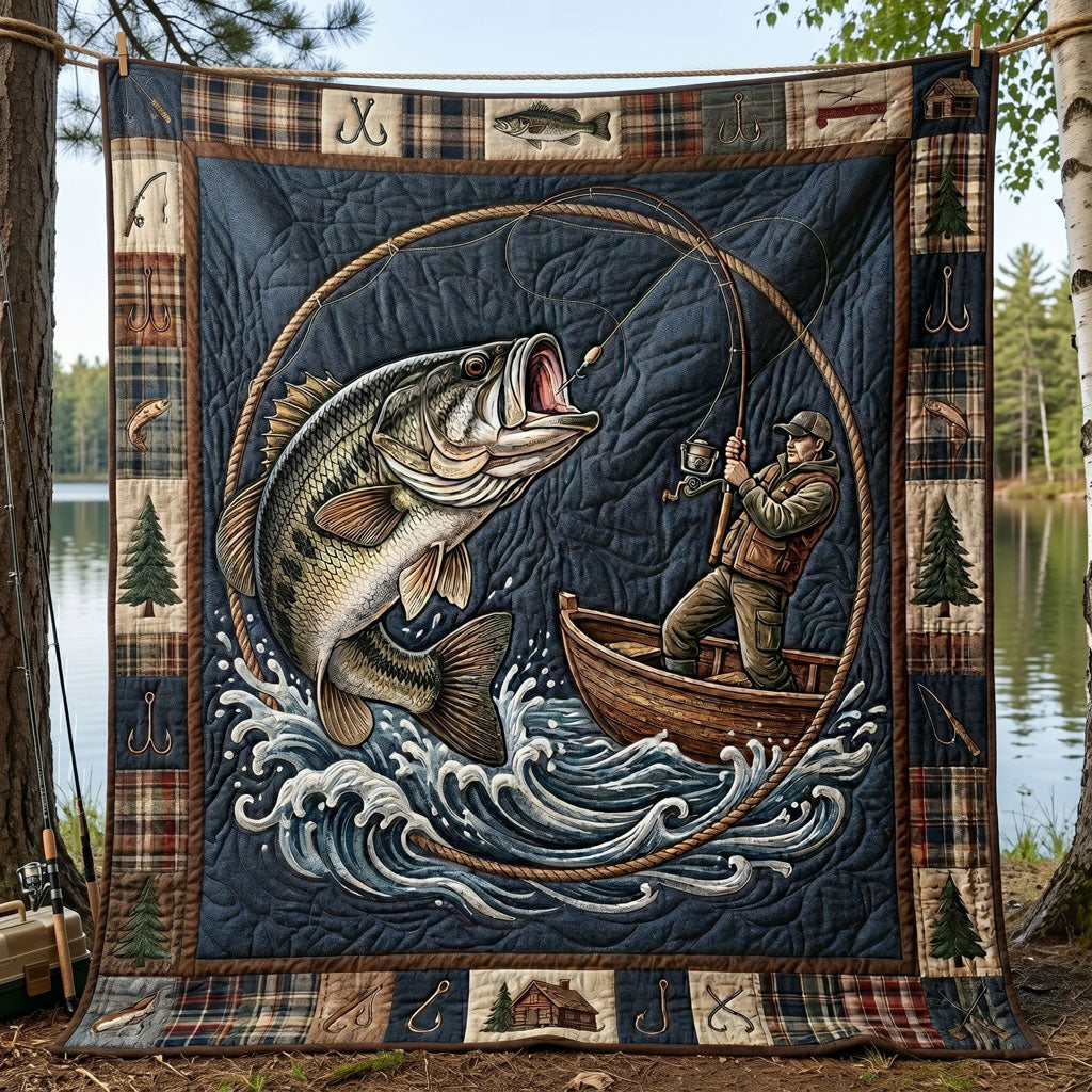 Bass Fishing Adventure WN1205005CL Quilt