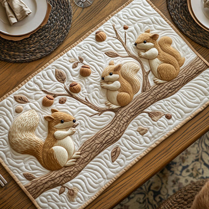 Nutty Adventure CP2804049CL Quilted Table Runner
