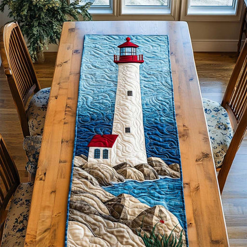 Coastal Lighthouse Charm WN2503057CL Quilted Table Runner
