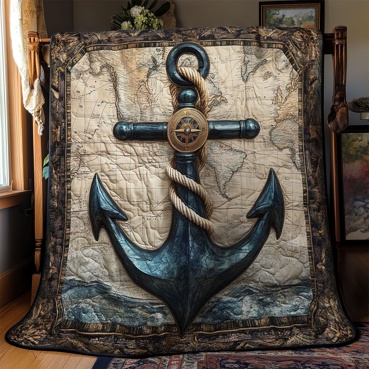 Stormy Seas Anchor WN0602022CL Quilt