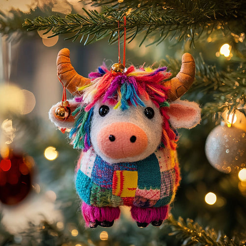 Shaggy Cow Holiday Glow WN1112076CL Christmas Ornament