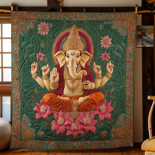 Hinduism Ganesha Abundance WN0503042CL Quilt