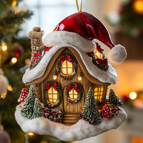 Holiday Mushroom Cottage CW1012032CL Christmas Ornament