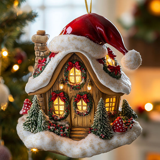 Holiday Mushroom Cottage CW1012032CL Christmas Ornament