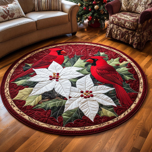 Winter Blooms CP0410024CL Quilted Round Mat