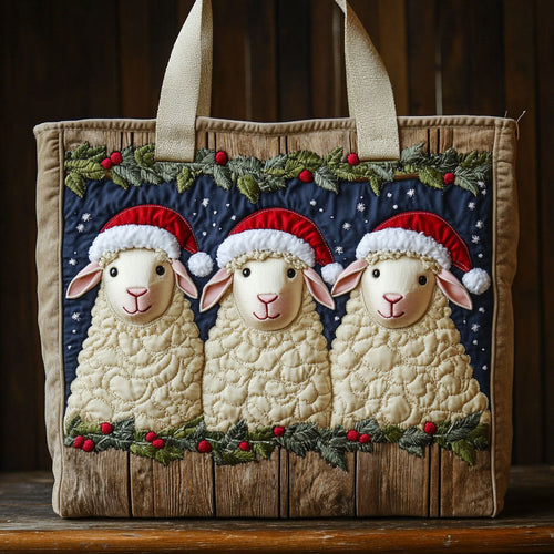 Sheep Holiday CW1711060CL Quilted Tote Bag