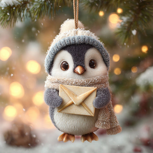 Penguin Christmas Post WN1112057CL Christmas Ornament