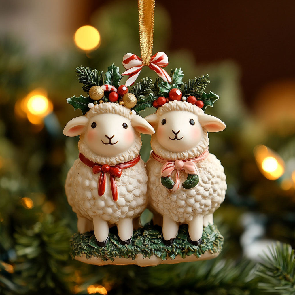 Golden Cross Sheep WN3010030CL Christmas Ornament
