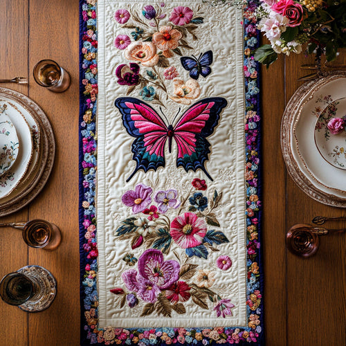 Butterfly Petal WN0207008CL Quilted Table Runner