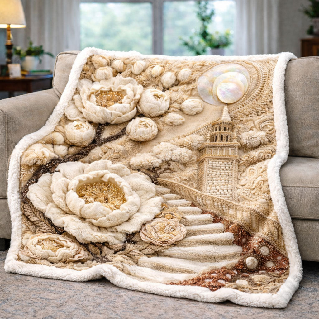 Ivory Garden of Light KL3001010CL Faux Fur Throw Blanket