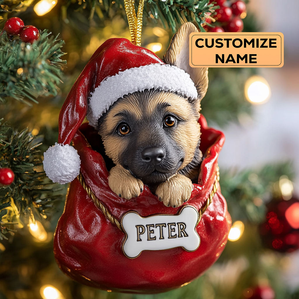 German Shepherd Holiday CW0412020CL Personalized Christmas Ornament
