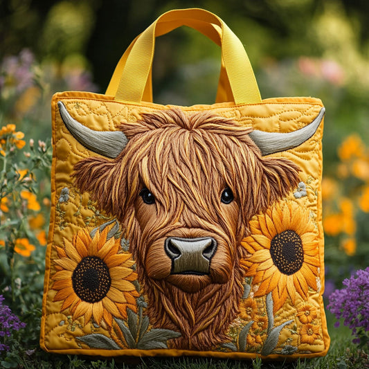 Highland Cow CW2209025CL Quilted Tote Bag