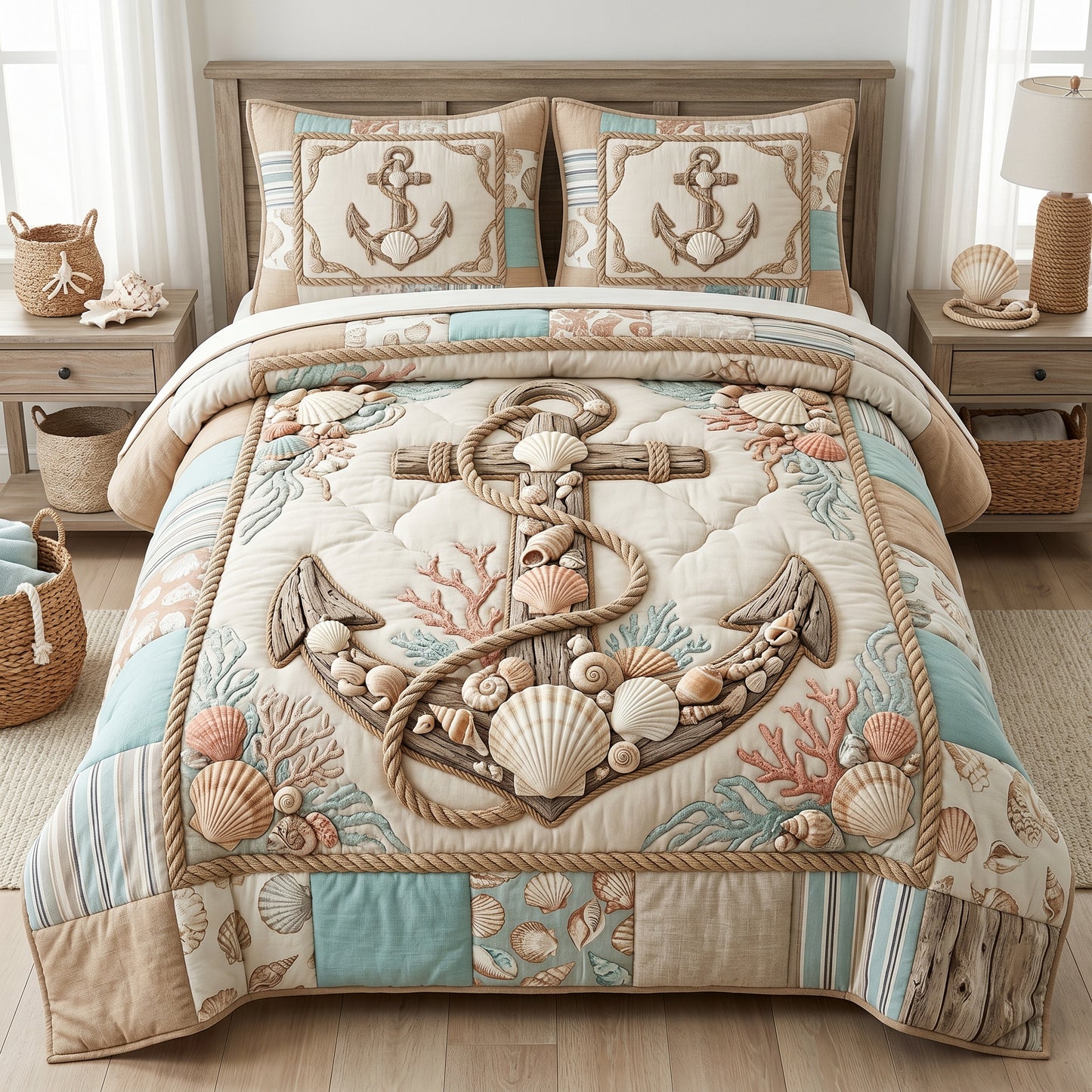 Seashell Anchor XR2105004CL Duvet Cover Set