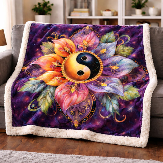 Sacred Balance Lotus KL0302002CL Faux Fur Throw Blanket