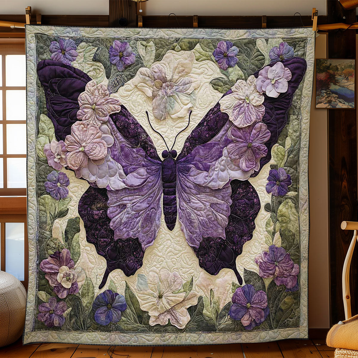 Blossom Butterfly WN0601045CL Quilt