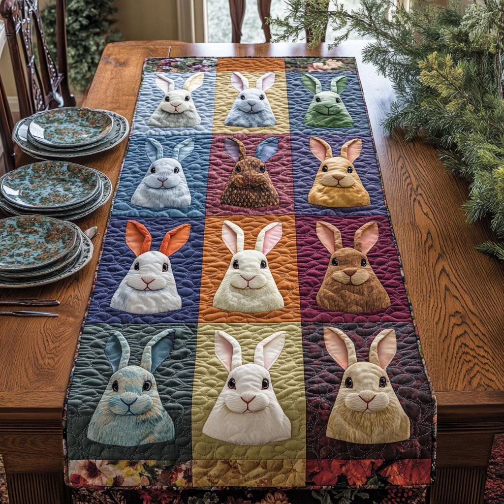 Bunny Box WJ2907039CL Quilted Table Runner