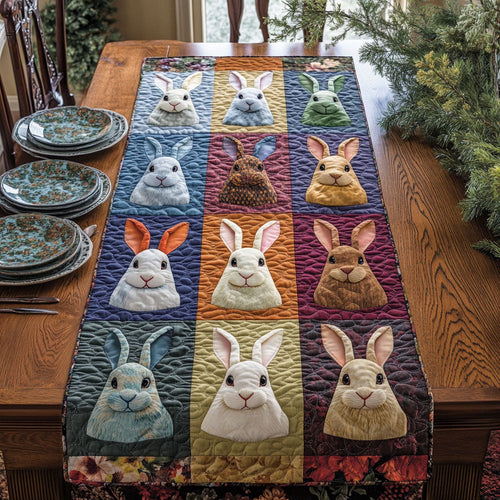 Bunny Box WJ2907039CL Quilted Table Runner