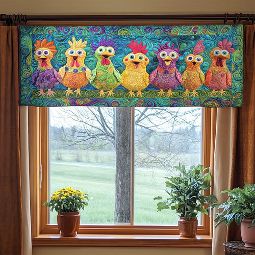 Chicken Stitch Party WN1406056CL Quilted Valance