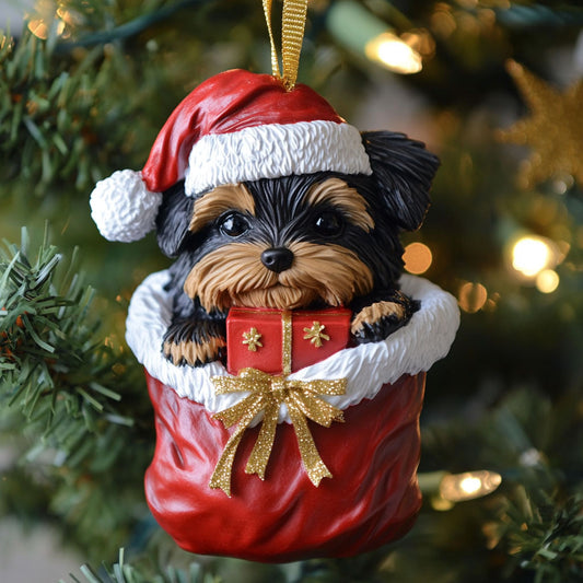 Snowy Yorkie CP1710033CL Christmas Ornament