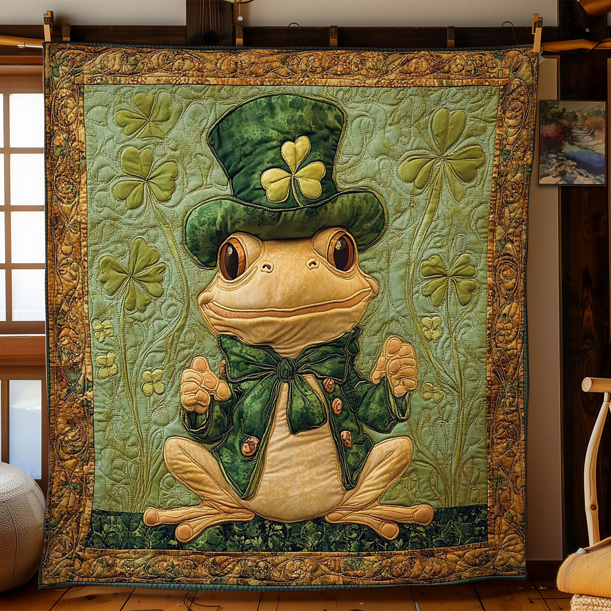 Festive Frog WN0402059CL Quilt