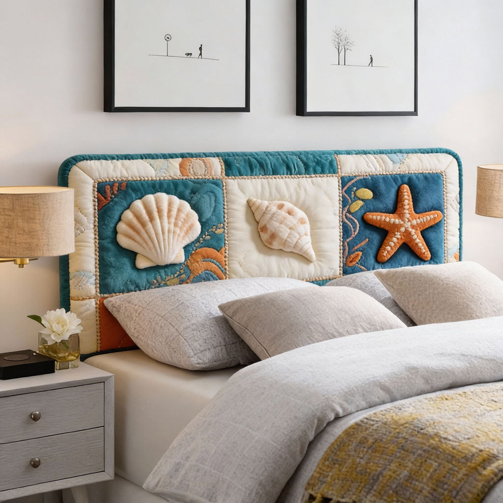 Beach Finds WJ0601005CL Quilted Headboard Slipcover