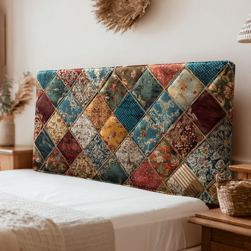 Vintage Patchwork XR3112003CL Quilted Headboard Slipcover