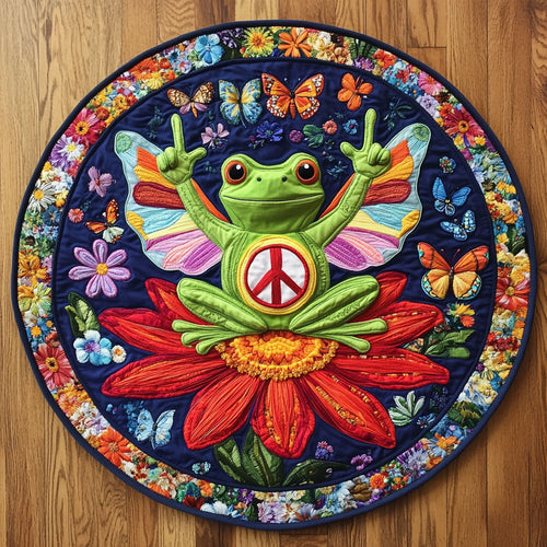 Frog Of Joy WN1106056CL Quilted Round Mat