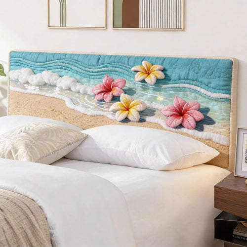 Beautiful Floating Flowers WJ0901001CL Quilted Headboard Slipcover