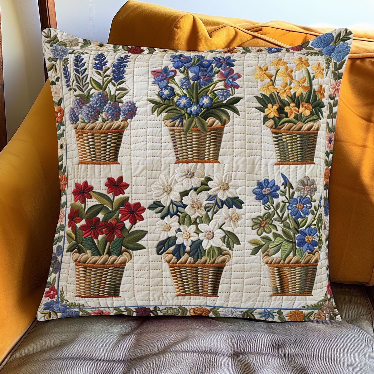 Beautiful Flower WJ0901093CL Quilt Pillow Case