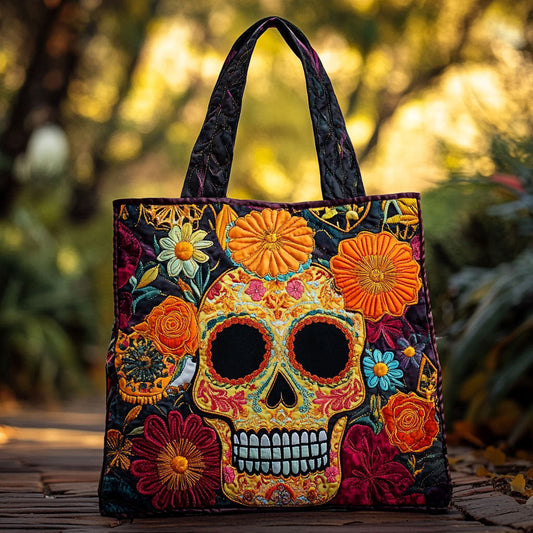 Carnival Skull WN2209010CL Quilted Tote Bag