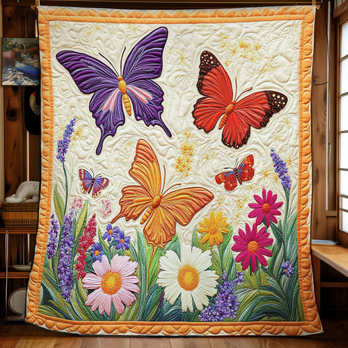 Butterfly Flower CW1501070CL Quilt