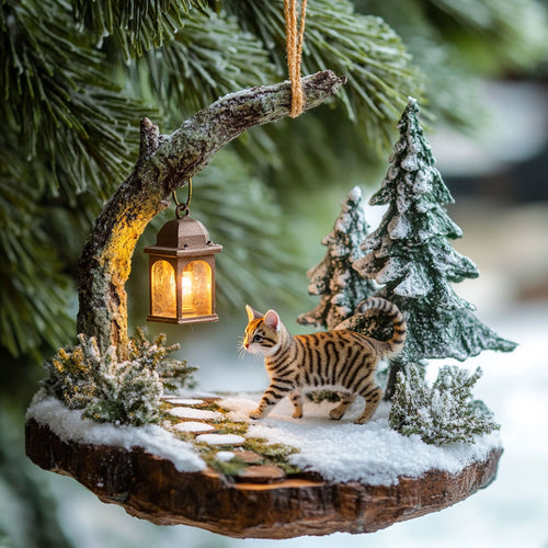 Bengal Snow Walk WJ2611007CL Christmas Ornament