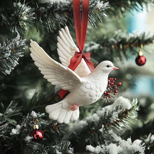 Berry Branch Dove WJ0312336CL Christmas Ornament