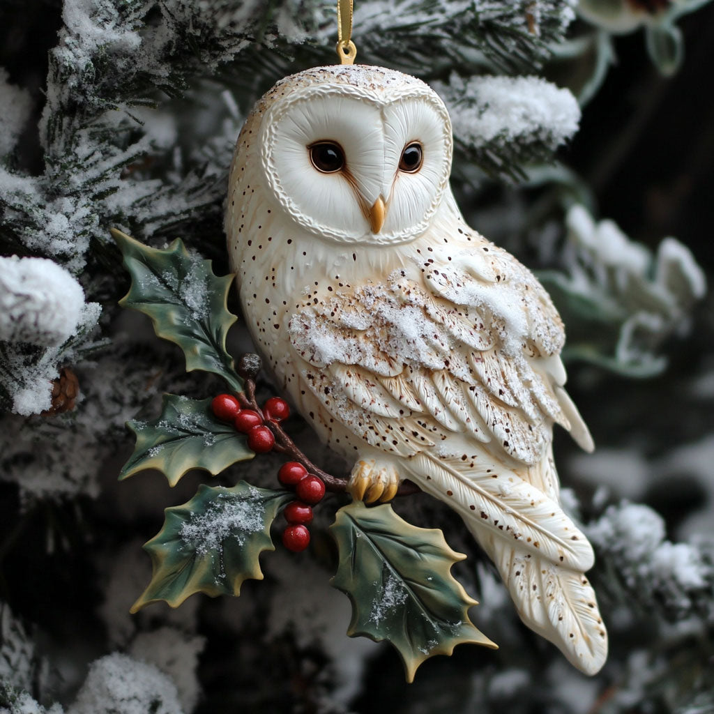 Berry Branch Owl WJ0312399CL Christmas Ornament
