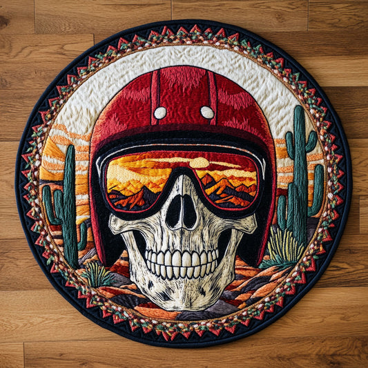 Iron Desert Skull WN0908043CL Quilted Round Mat