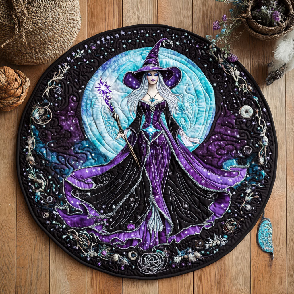 The Arcane Spiral WJ2407050CL Quilted Round Mat