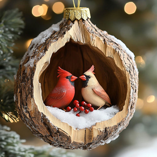 Cardinal Winter Pair WN2611008CL Christmas Ornament