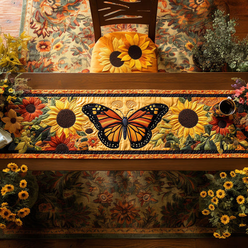 Copperwing Butterfly WN0107035CL Quilted Table Runner