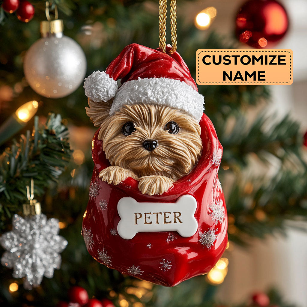 Yorkshire Holiday CW0412045CL Personalized Christmas Ornament