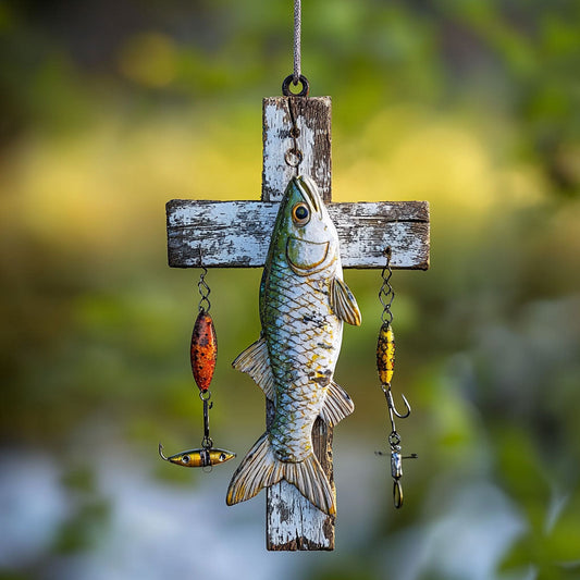 Bass Fish Wild Cross WN0412017CL Christmas Ornament
