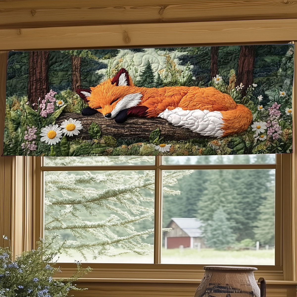 Sleeping Fox WJ1205021CL Quilted Valance