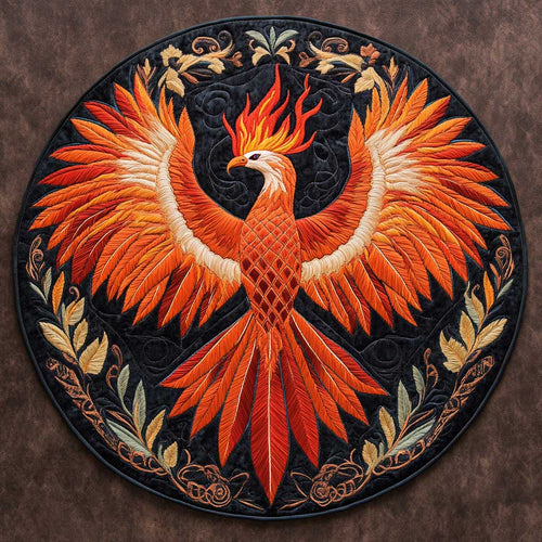 Flame Bird WN2904076CL Quilted Round Mat
