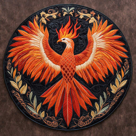 Flame Bird WN2904076CL Quilted Round Mat