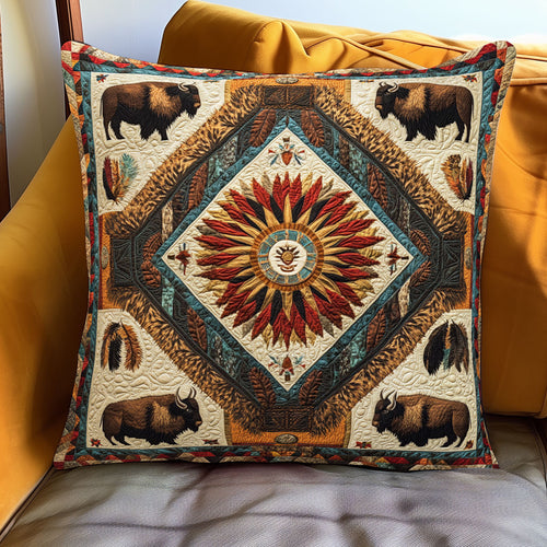 Bison Totem Strength WJ0801077CL Quilt Pillow Case