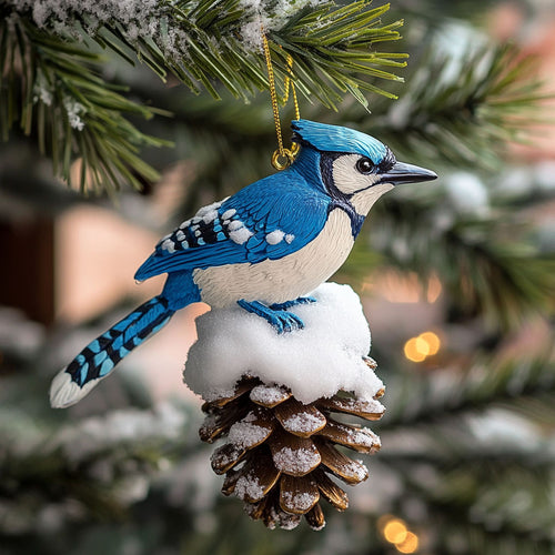Bluebird Pinecone WJ0312317CL Christmas Ornament