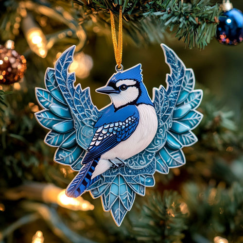 Bluebird Snowflake WJ0312319CL Christmas Ornament