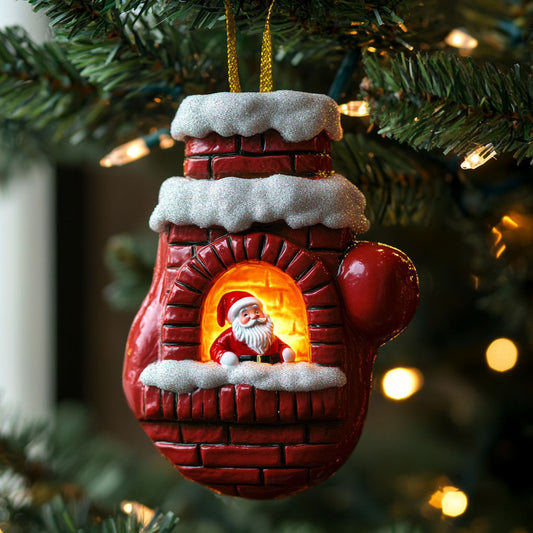 Boxing Santa Gloves WJ2611063CL Christmas Ornament